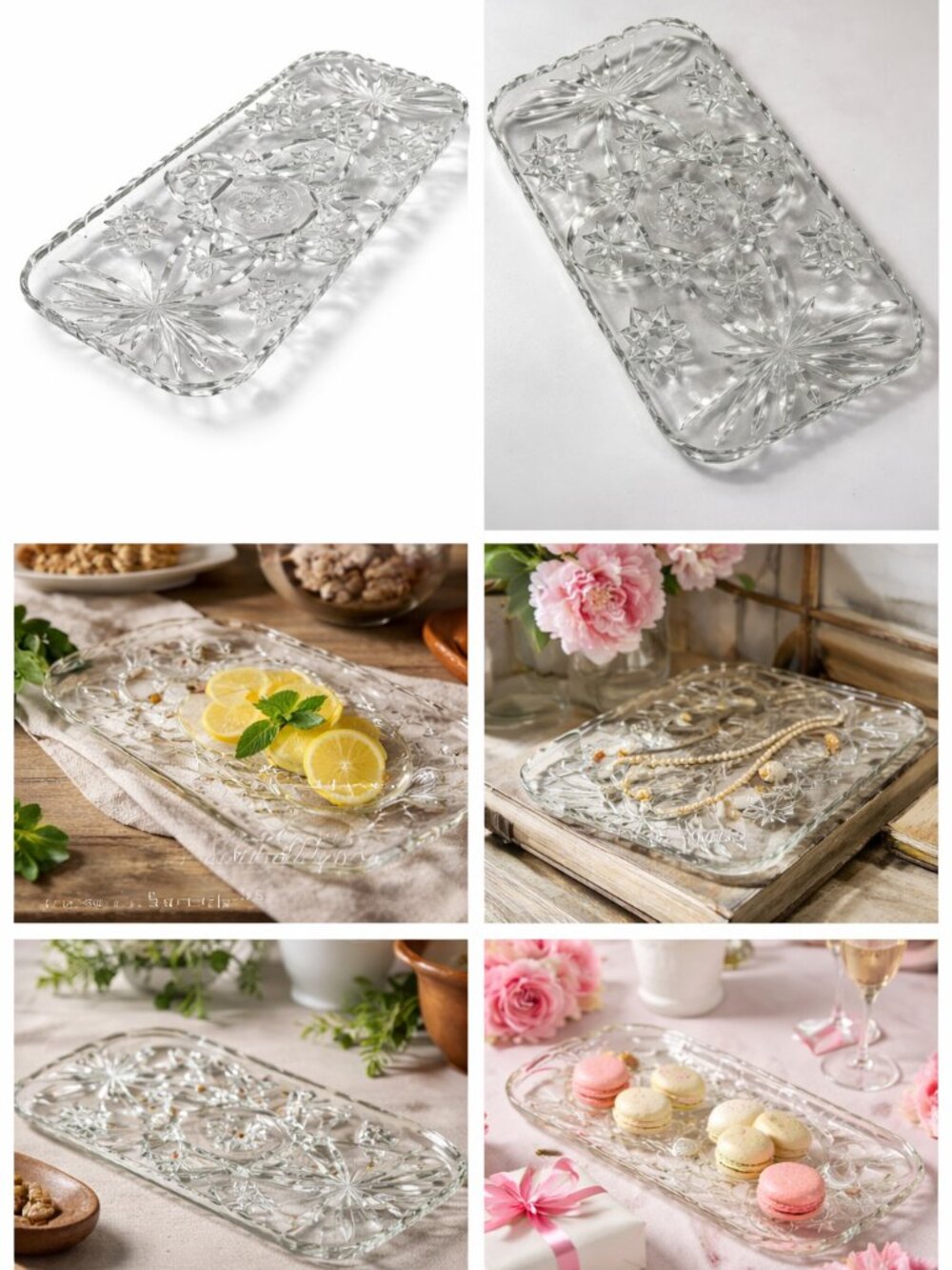 ST-01-Vintage Starburst Serving Tray – Retro Fruit Pattern Mid Century Kitchen D